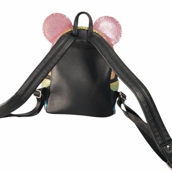 Disney Parks Loungefly Minnie Mouse Rainbow Ombre Sequined Mini Backpack main image 7